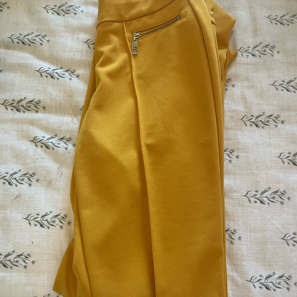 Anne Klein Mustard Straight Leg Pants